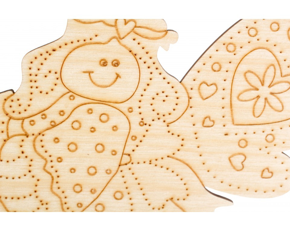 Plywood form - pendant "Buratini", Article: DZ10027