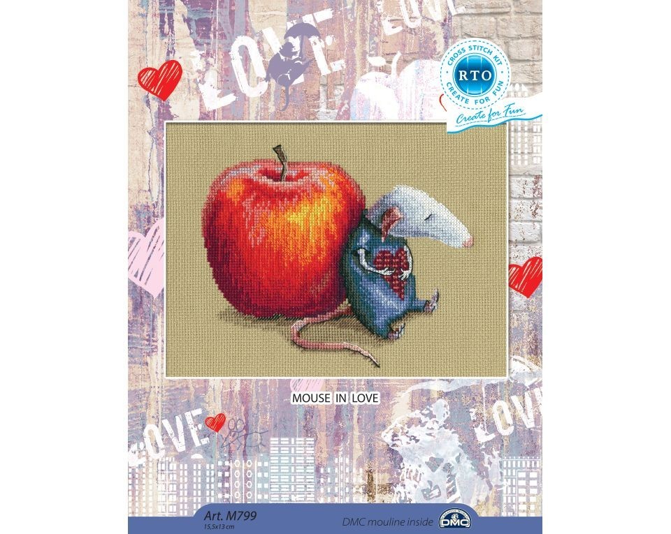 Cross-stitch kits "Mouse in love", Article: M799