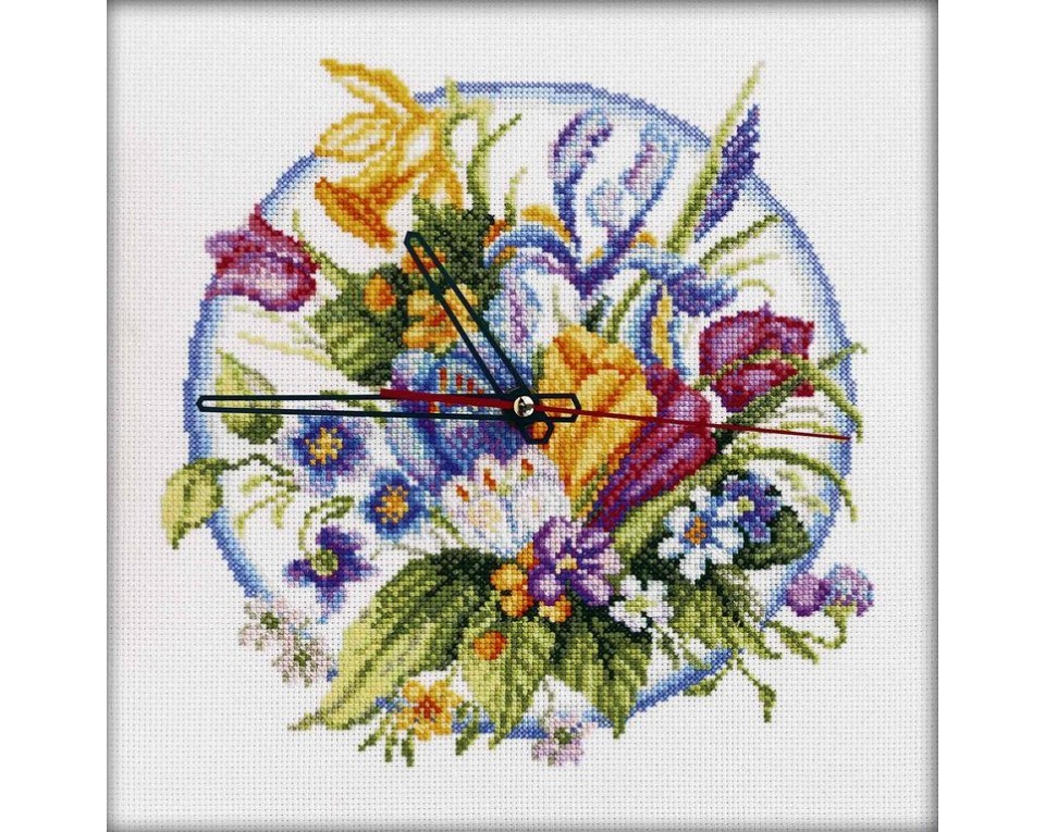 Cross-Stitch Kit – clock "The time has come!", Article: M40012