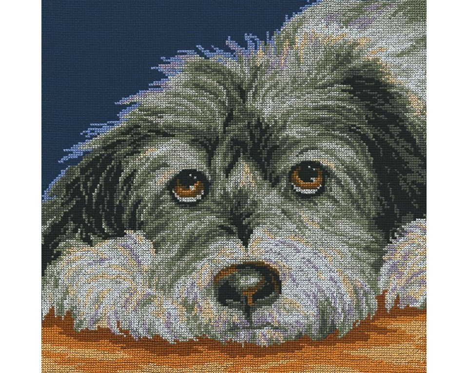 Cross-Stitch Kit "Dog melancholy", Article: M413