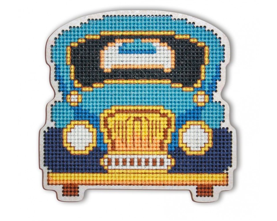 Cross-stitch kit with perforated wooden form, Article: EHW045
