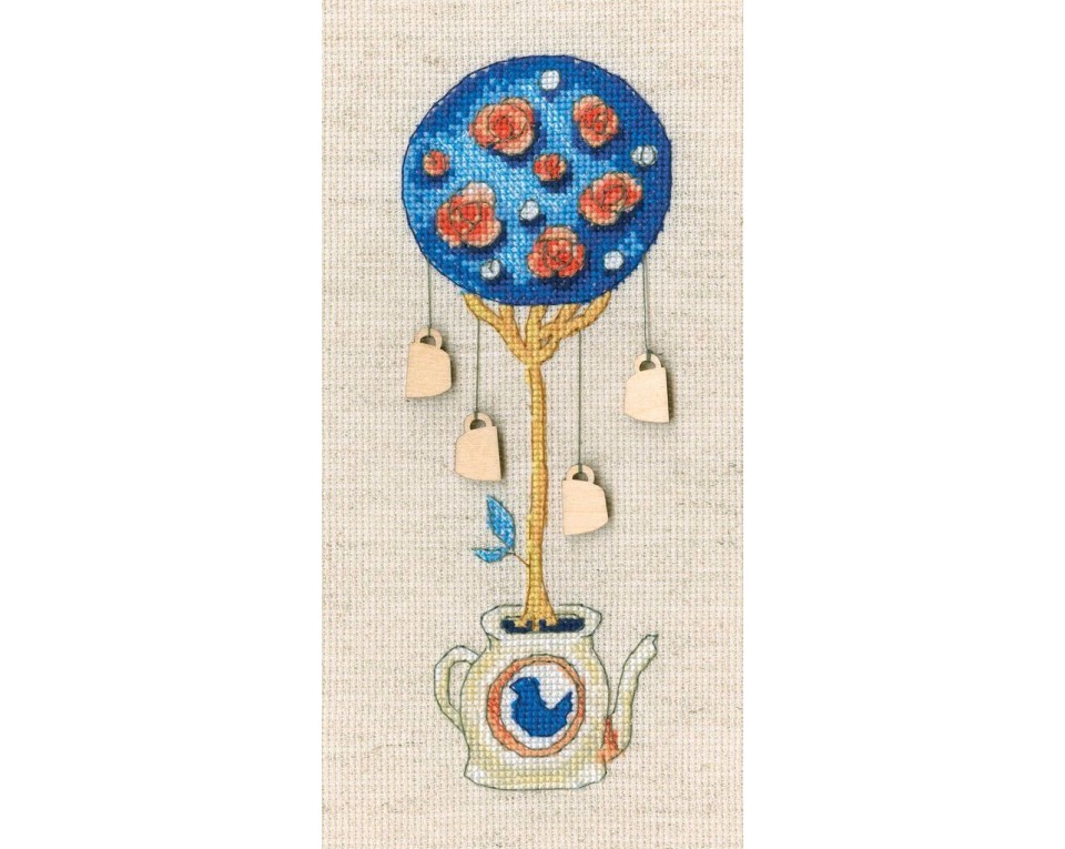 Cross-stitch kits with plywood form "Topiary - tree of happiness", Article: CBE9013