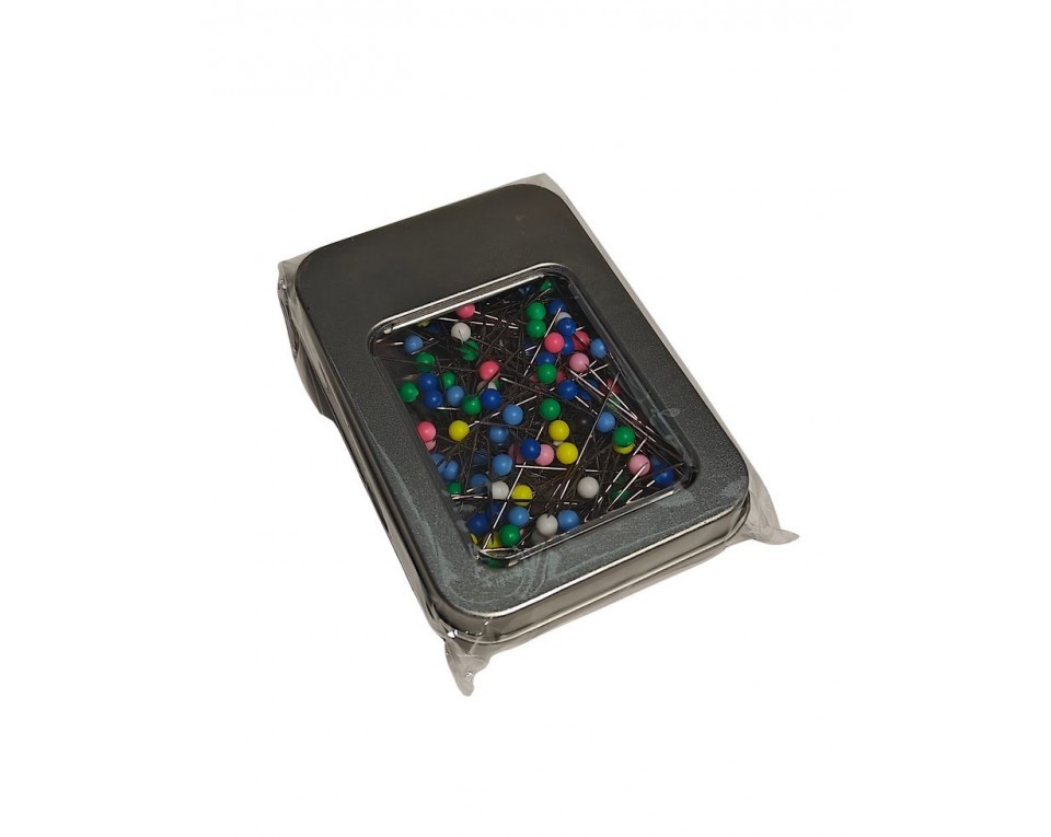Pre-filled metallic pin box, Article: T00103