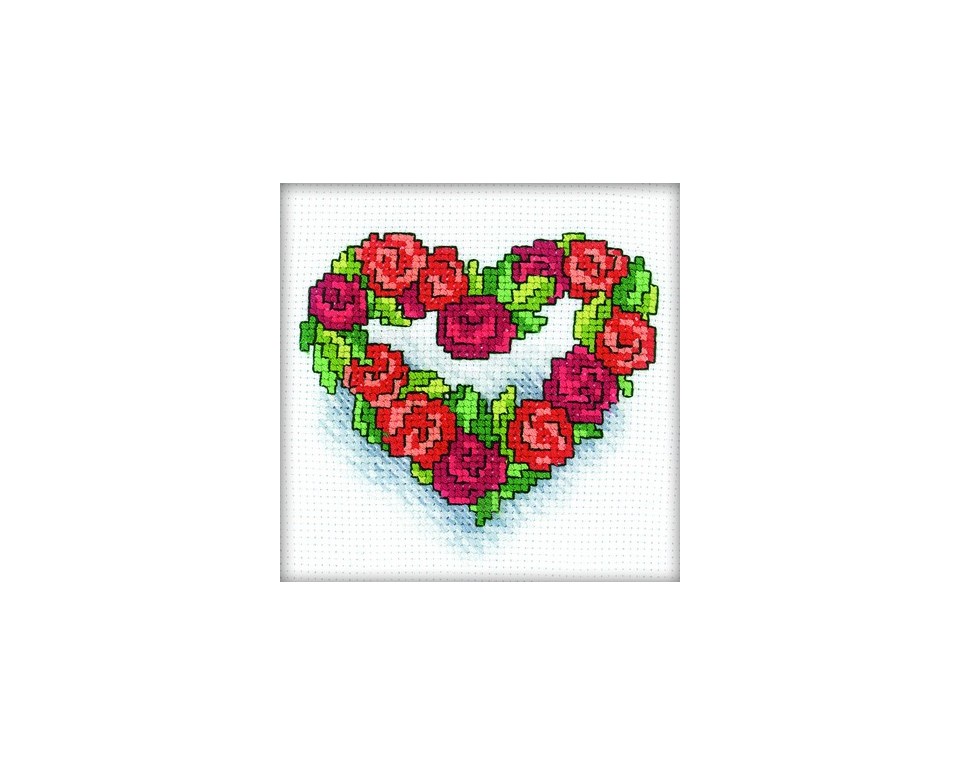 Cross-Stitch Kit "Heart of Roses", Article: H121