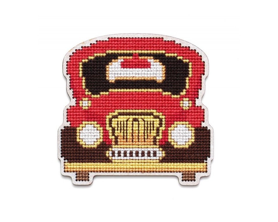 Cross-stitch kit with perforated wooden form, Article: EHW046