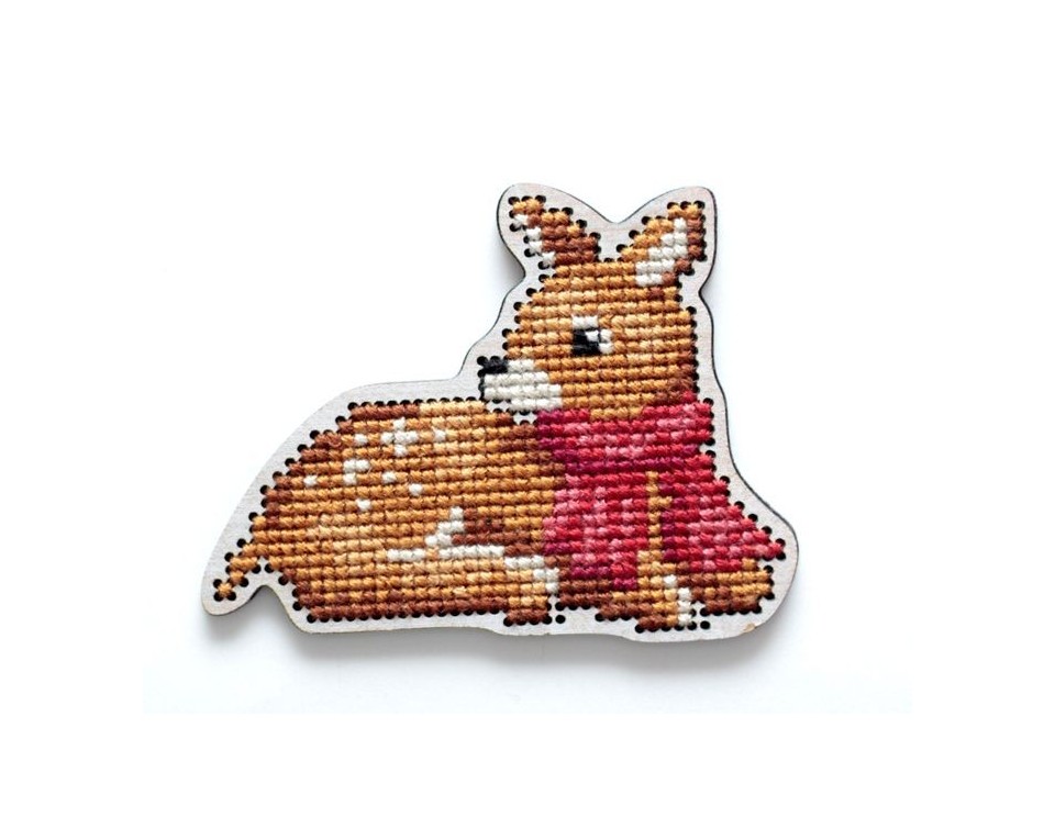 Cross-stitch kit with perforated wooden form, Article: EHW036