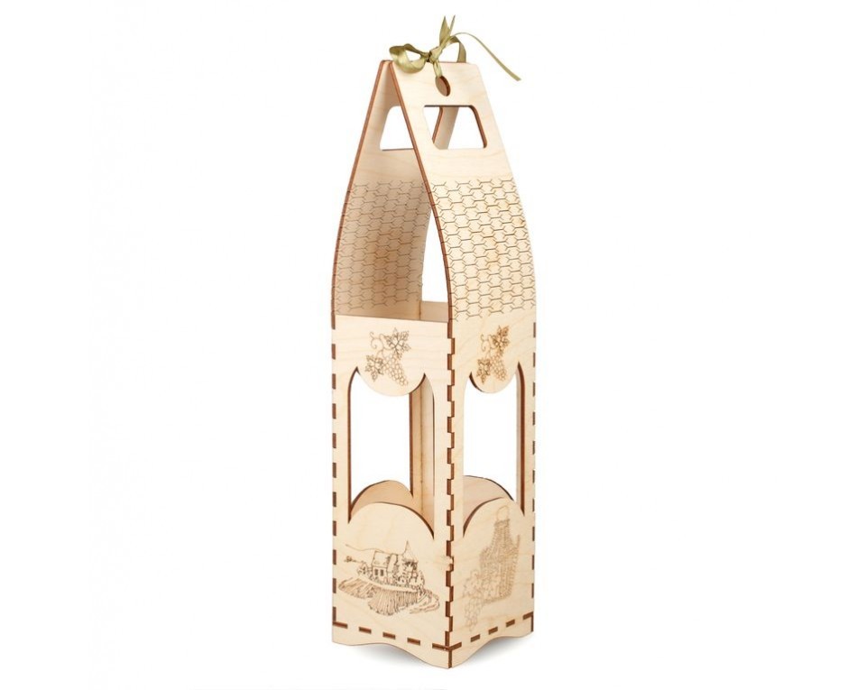 Plywood form - package for bottle "Buratini", Article: DZ20024
