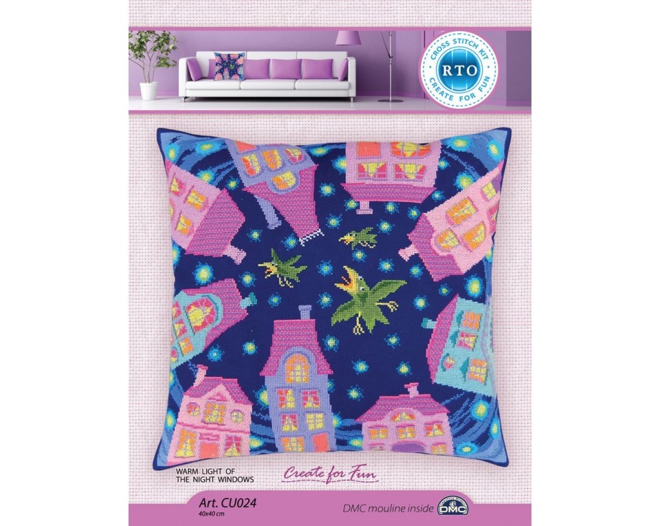 Cross-stitch kit "Warm light of the night windows", Article: CU024