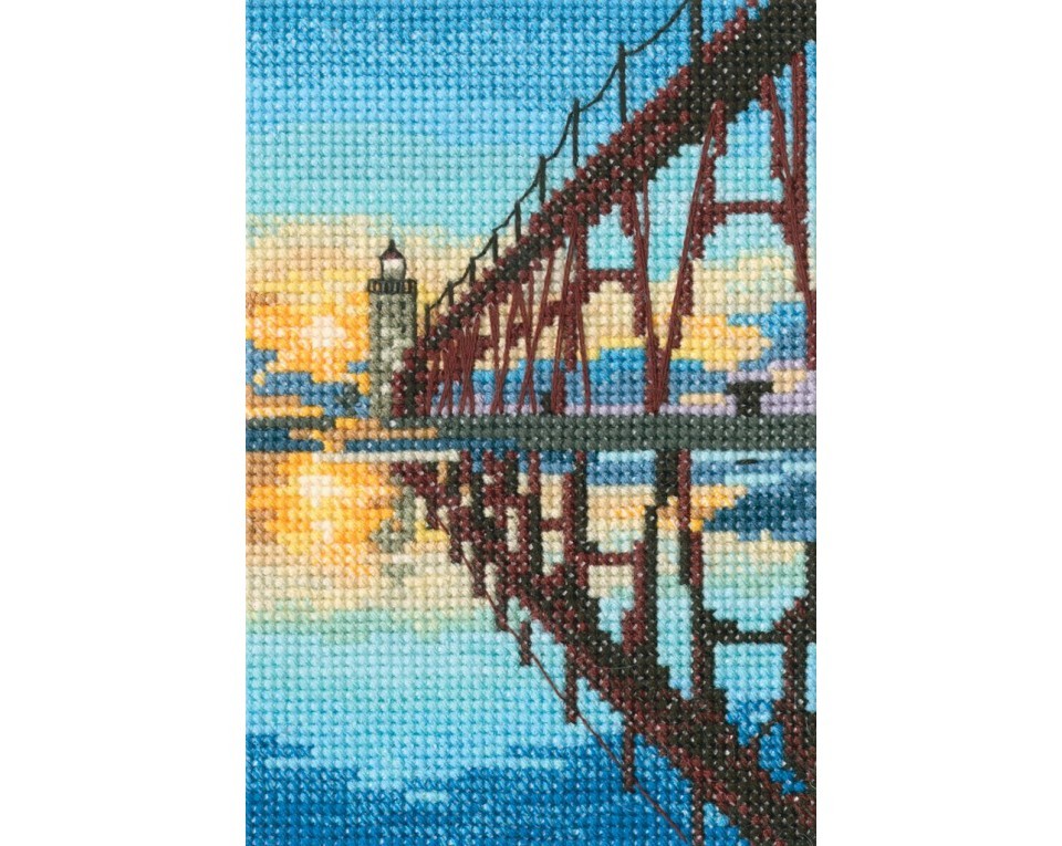 Cross-stitch kit "Bridge to Manistee north pierhead lighthouse", Article: C304