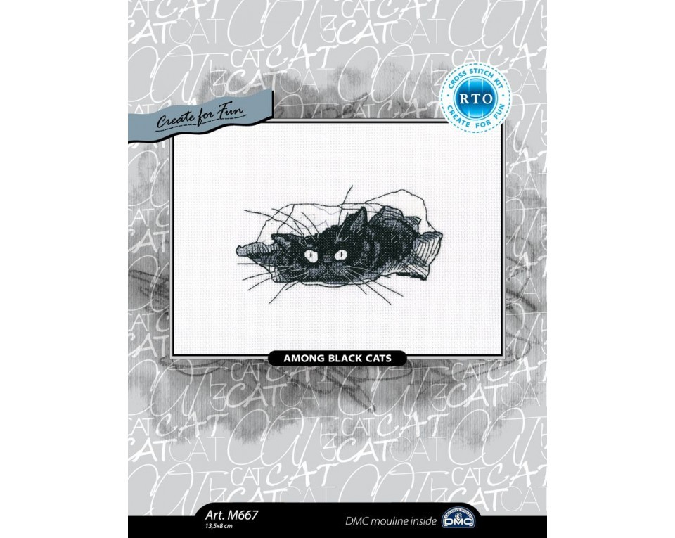 Cross-stitch kits "Among black cats", Article: M667