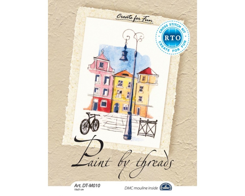 Cross-stitch kits with printed background "Paint by Threads", Article: DT-M010