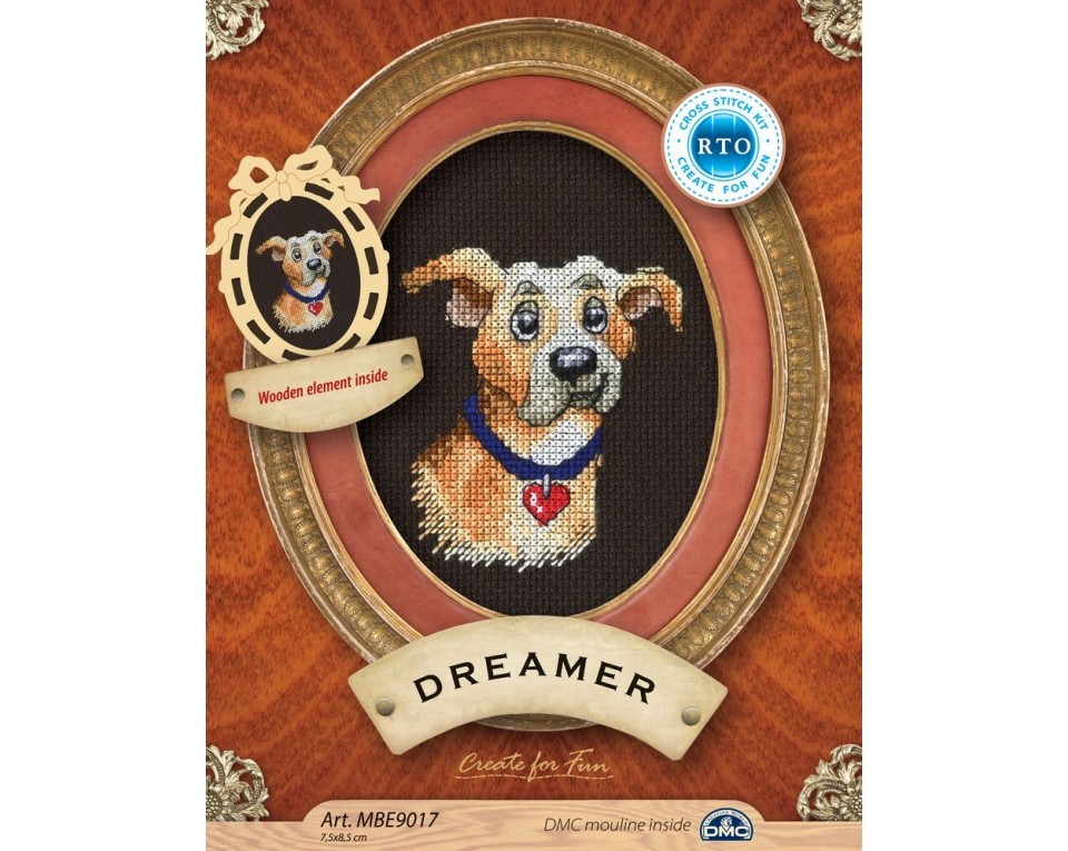 Cross-stitch kit with plywood form "Dreamer", Article: MBE9017