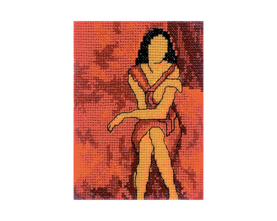 Cross-Stitch Kit "Girl in red", Article: EH341