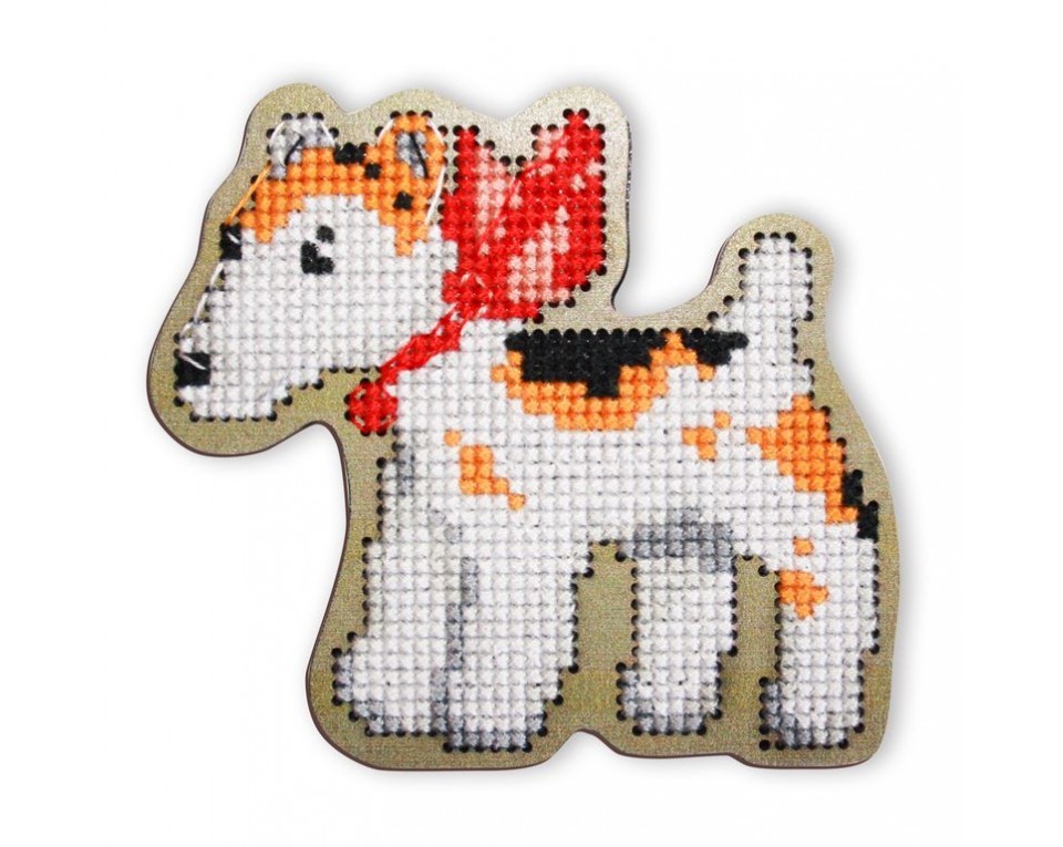Cross-stitch kit with perforated wooden form, Article: EHW029