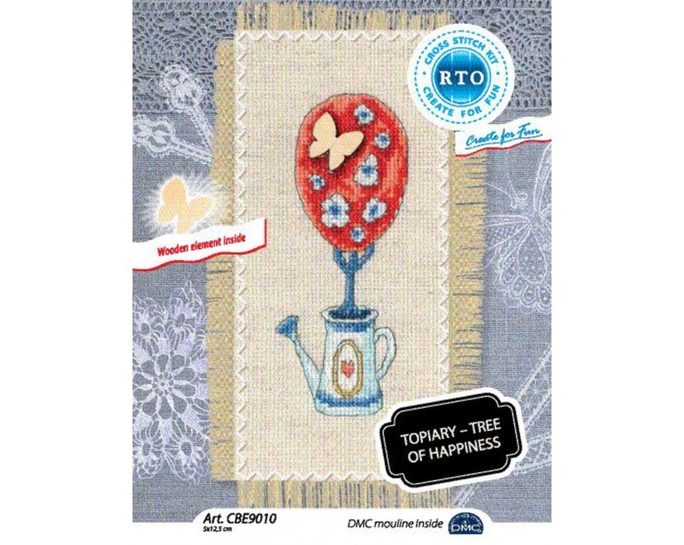 Cross-stitch kits with plywood form "Topiary - tree of happiness", Article: CBE9010