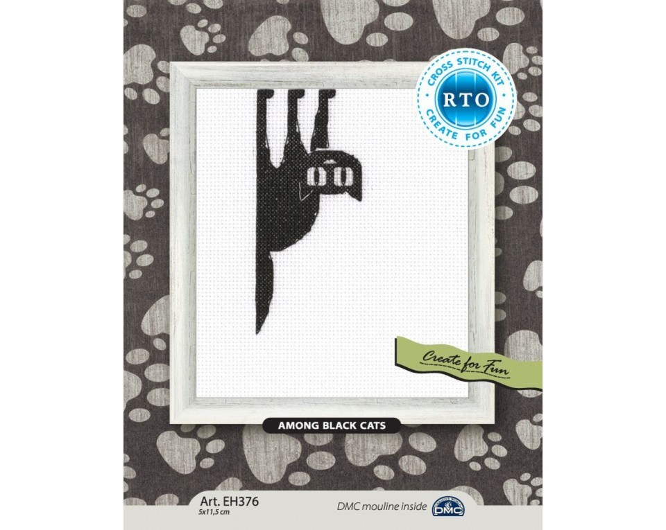 Cross-stitch kit "Among black cats", Article: EH376