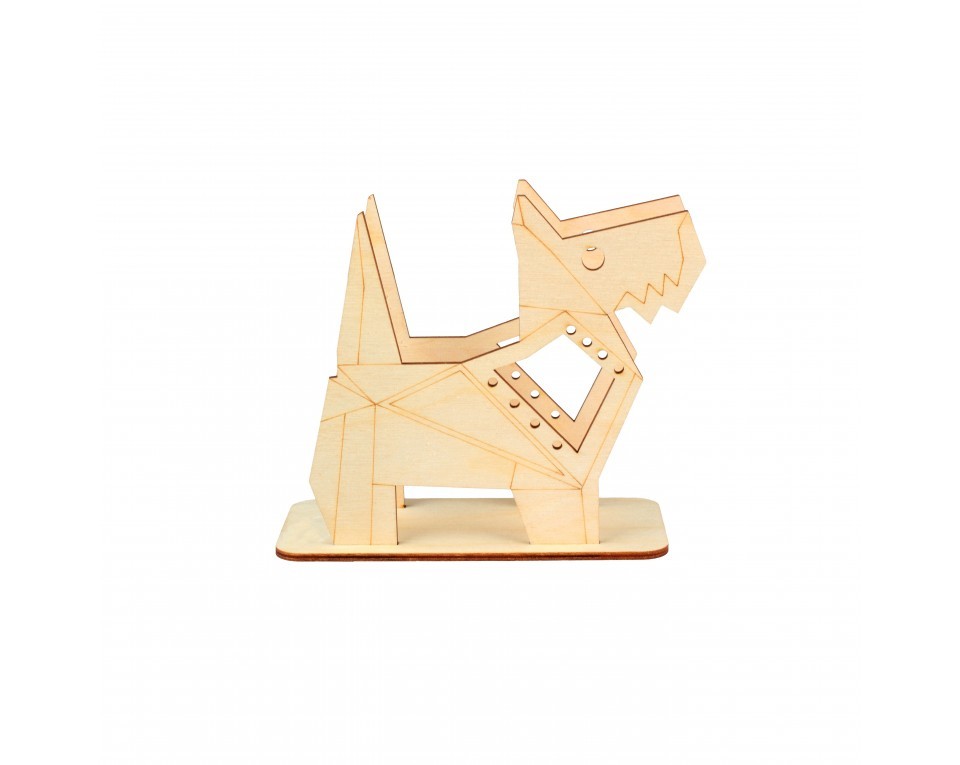 Plywood form "Buratini" in Origami style - support, Article: DZ80018