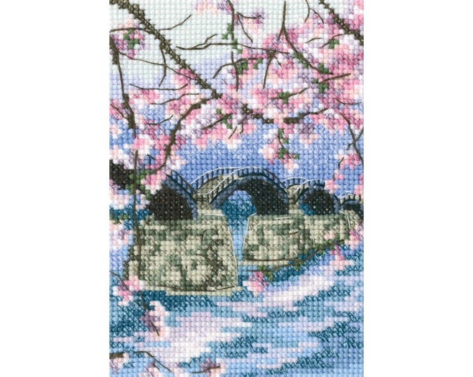 Cross-stitch kit "Kintai bridge arching over the Nishiki river", Article: C309