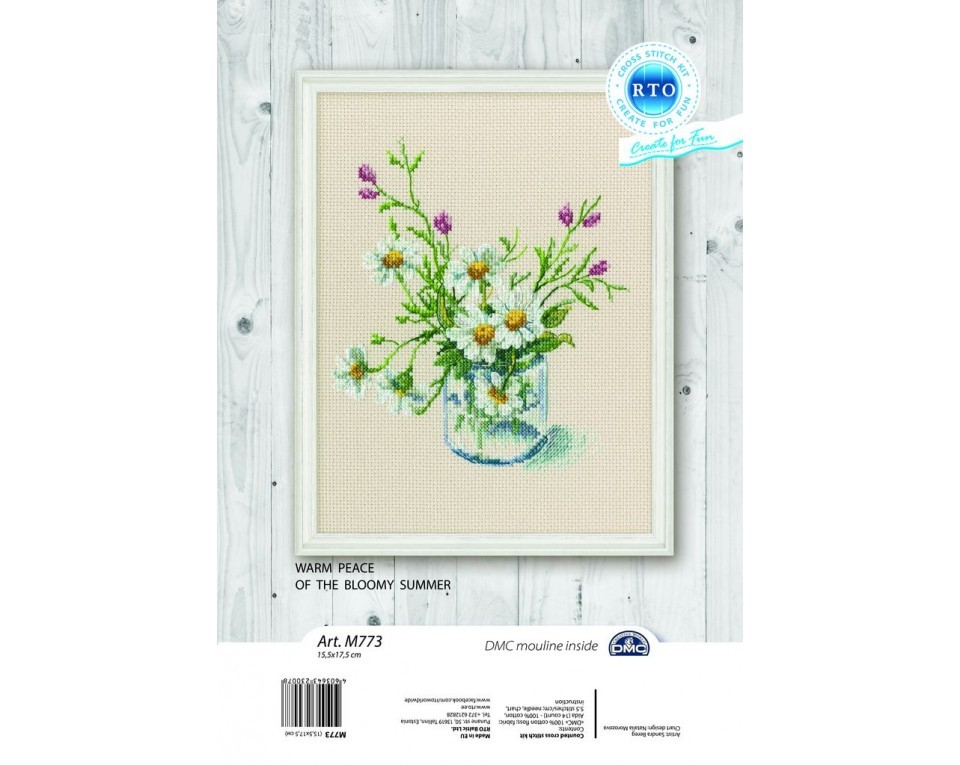 Cross-stitch kit "Warm peace of the bloomy summer", Article: M773