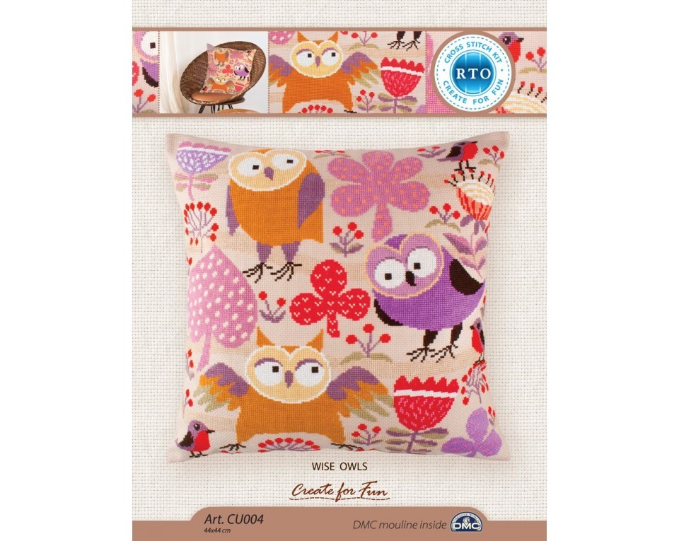 Cross-stitch kit "Wise owls", Article: CU004