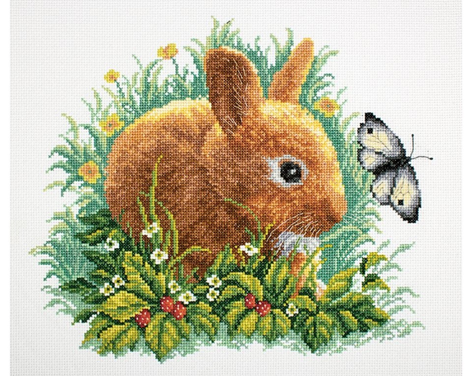 Cross-Stitch Kit "Rabbit and butter", Article: M323