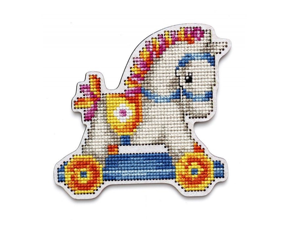 Cross-stitch kit with perforated wooden form, Article: EHW052