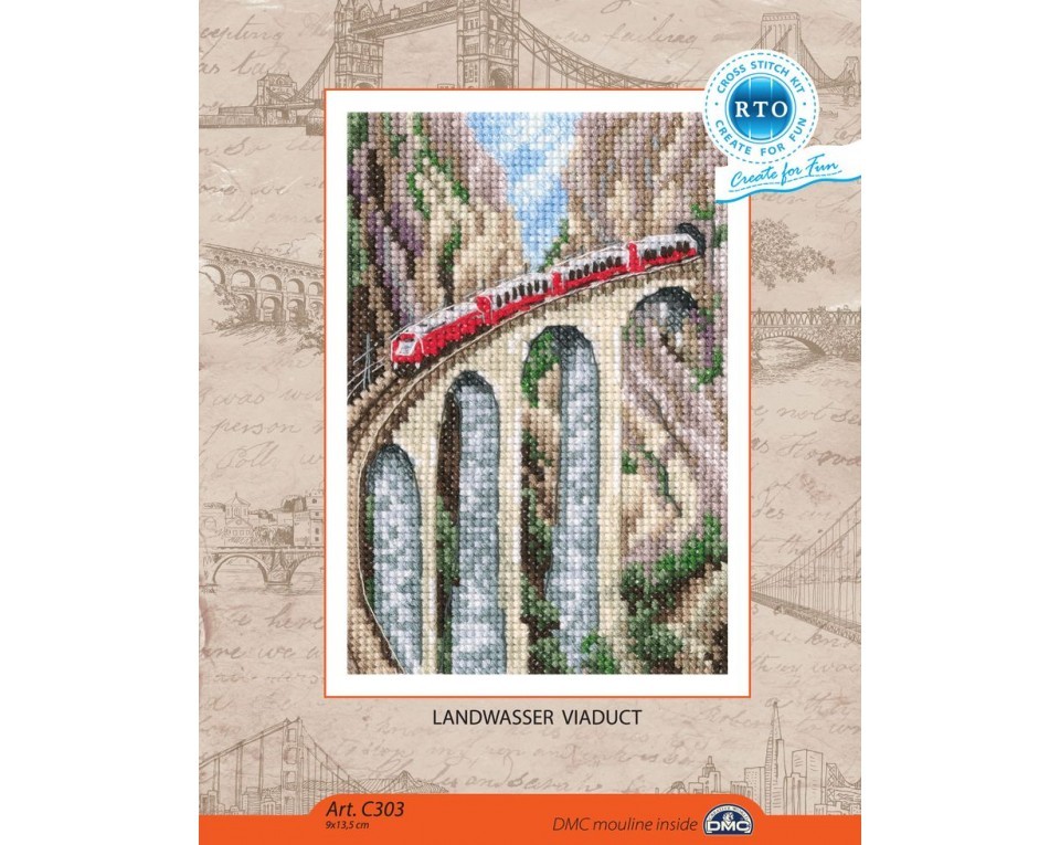 Cross-stitch kit "Landwasser viaduct", Article: C303