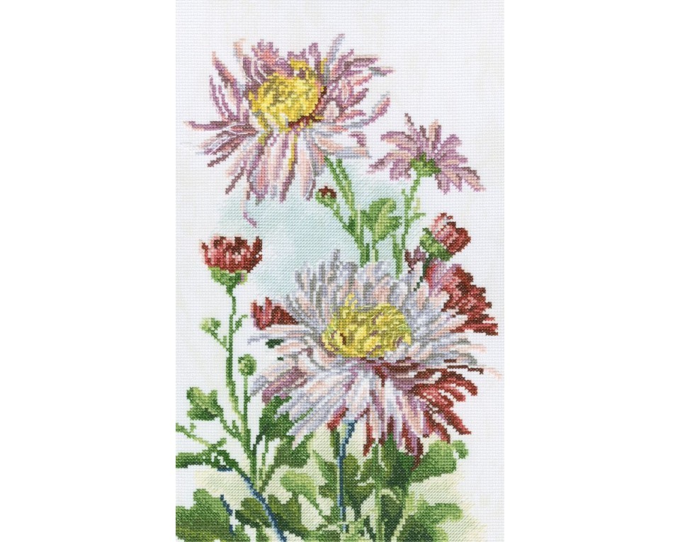 Cross-Stitch Kit "Pink chrysanthemum", Article: M517