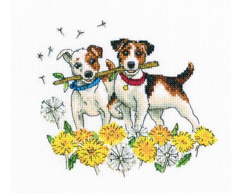 Cross-stitch kit "Running for dandelions", Article: C301