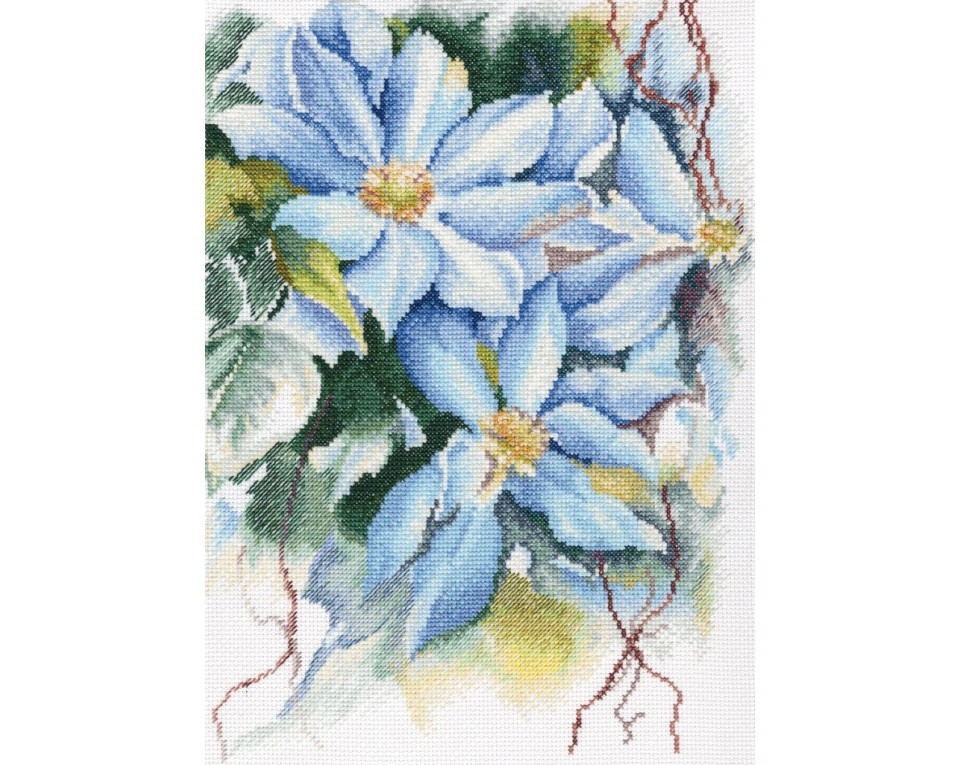 Cross-stitch kit "Blue clematis", Article: M546