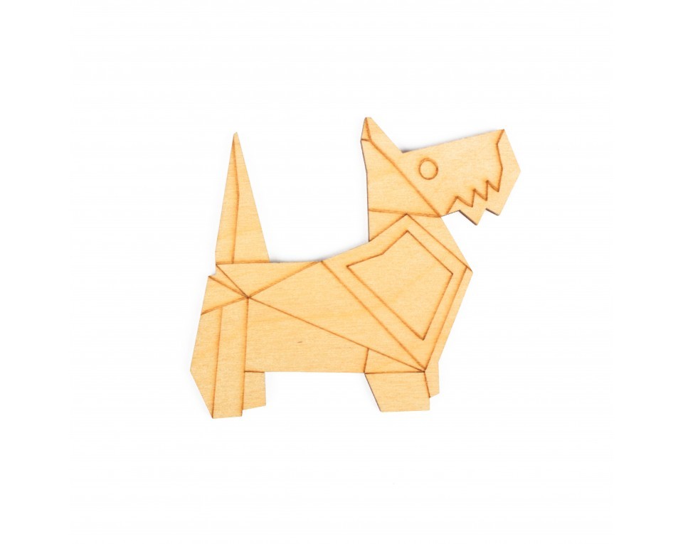 Plywood form "Buratini" in Origami style, Article: DZ80008
