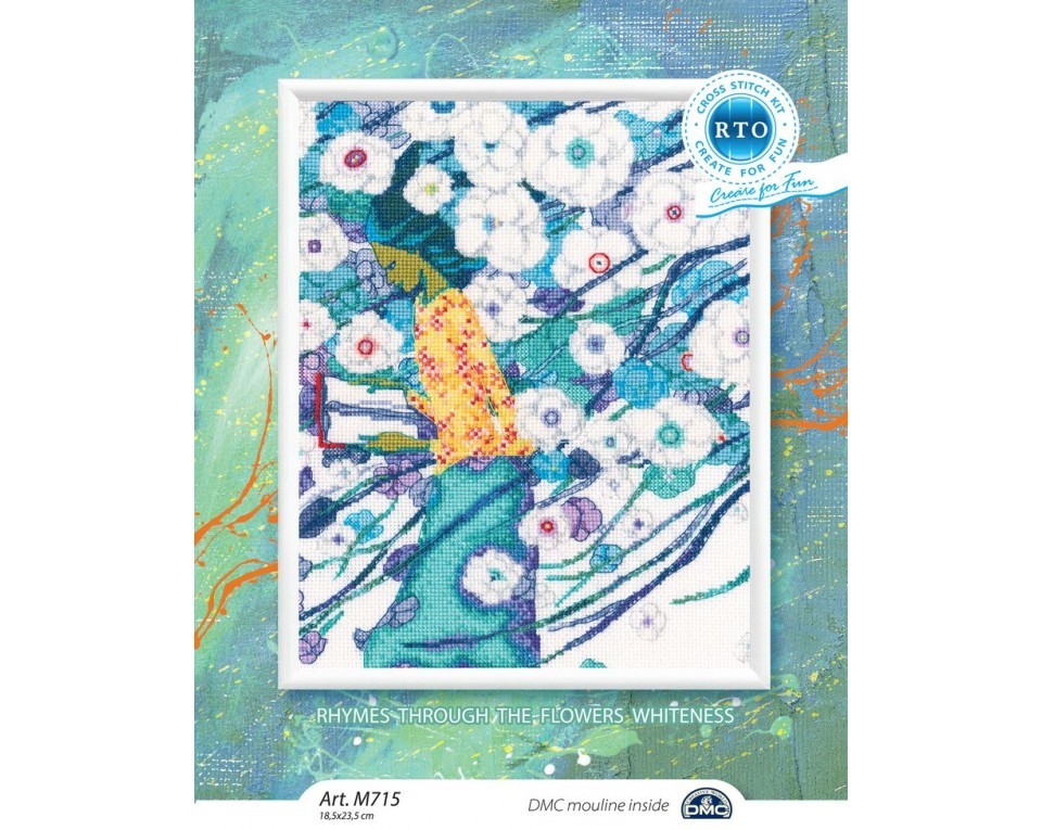 Cross-stitch kit "Rhymes through the flowers whiteness", Article: M715