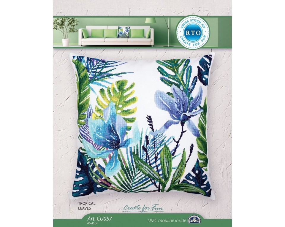 Cross-stitch kit "Tropical leaves", Article: CU057