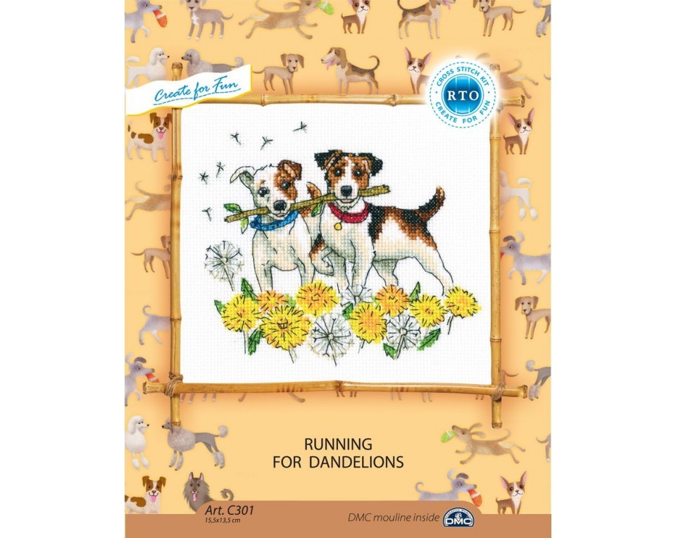 Cross-stitch kit "Running for dandelions", Article: C301