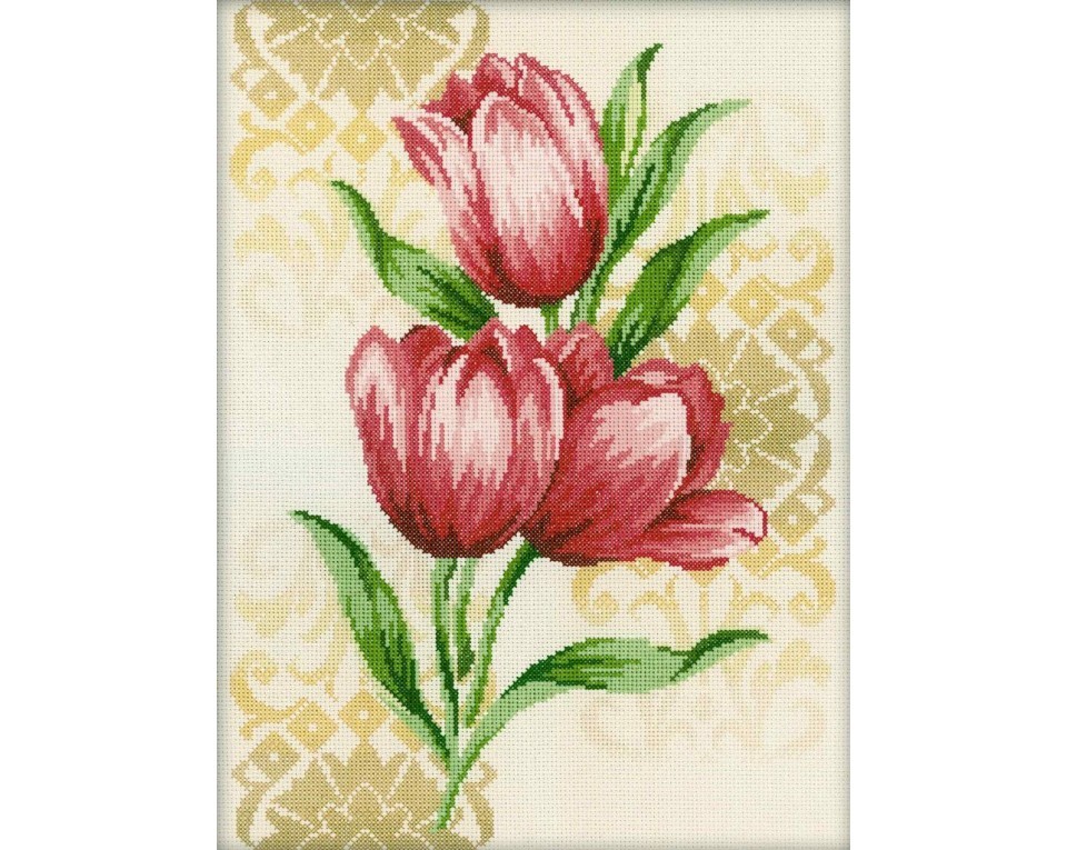 Cross-Stitch Kit "Ornament-Tulips", Article: M258