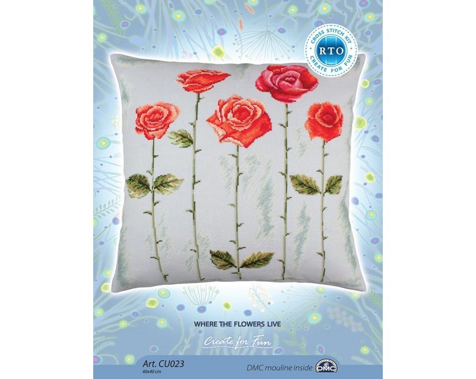 Cross-stitch kit "Where the flowers live", Article: CU023