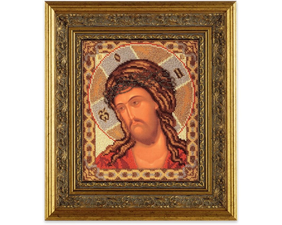 Icon beaded embroidery kit "Christ In The Crown Of Thorns", Article: RB-177
