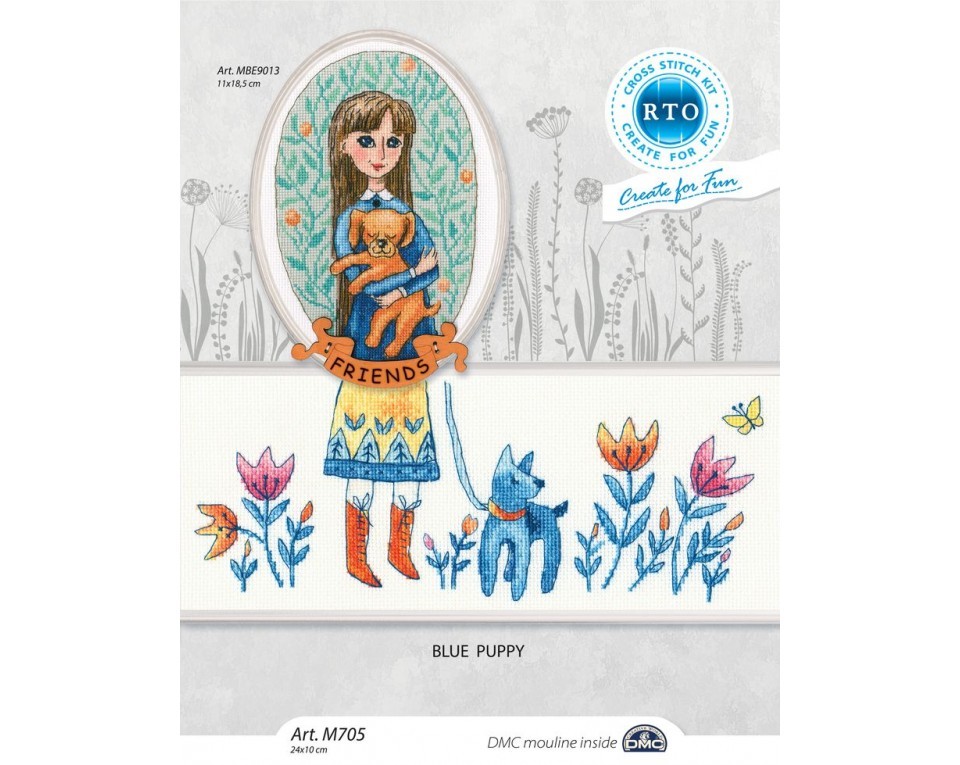 Cross-stitch kit "Blue puppy", Article: M705