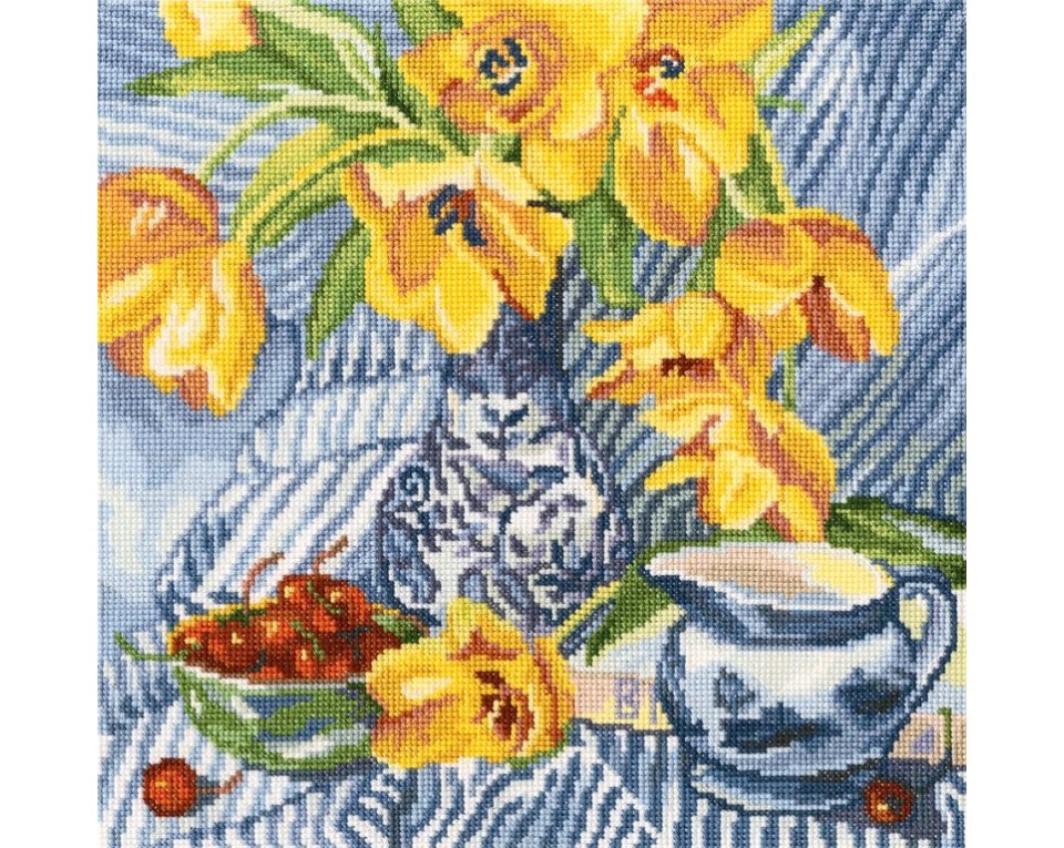 Cross-Stitch Kit "Still life with tulips", Article: M504