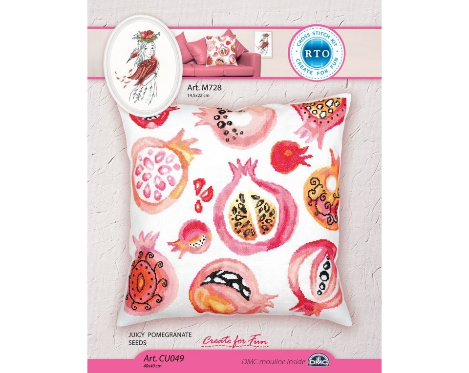 Cross-stitch kit "Juicy pomegranate seeds", Article: CU049