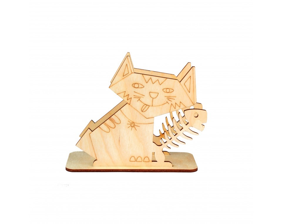 Plywood form "Buratini" in Origami style - support, Article: DZ80014