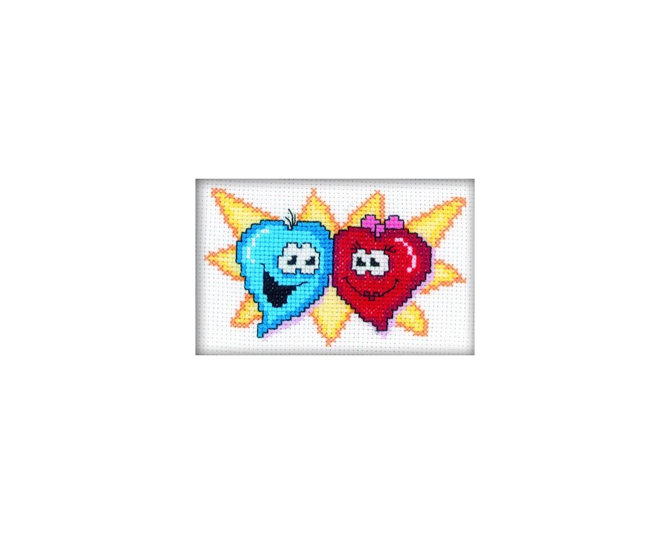 Cross-Stitch Kit "Lovely hearts", Article: H117