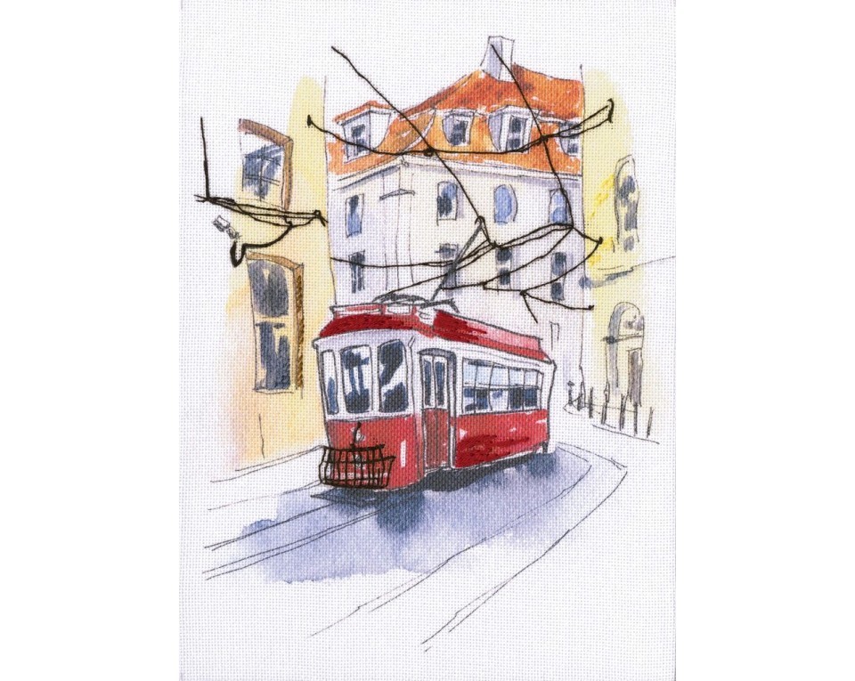 Cross-stitch kits with printed background "Paint by Threads", Article: DT-M013