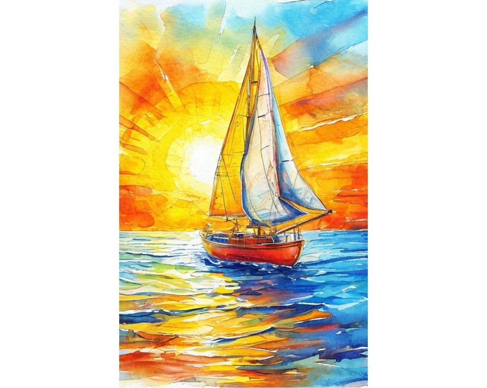 Sail at sunset, Article: DE7186
