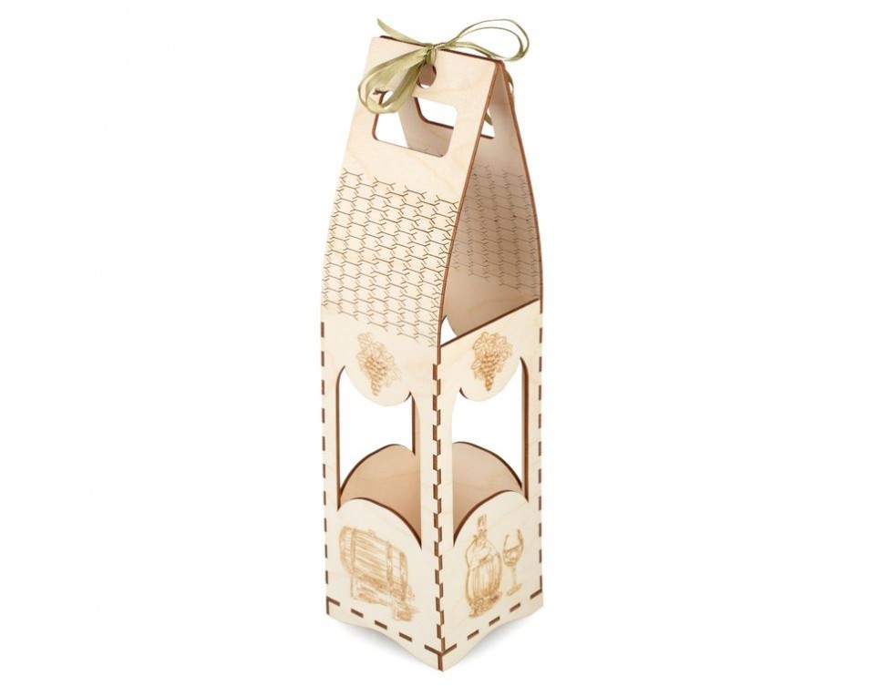 Plywood form - package for bottle "Buratini", Article: DZ20023
