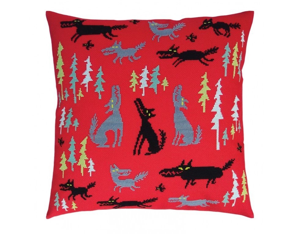 Cross-stitch kit "Wolves and spruces", Article: CU062
