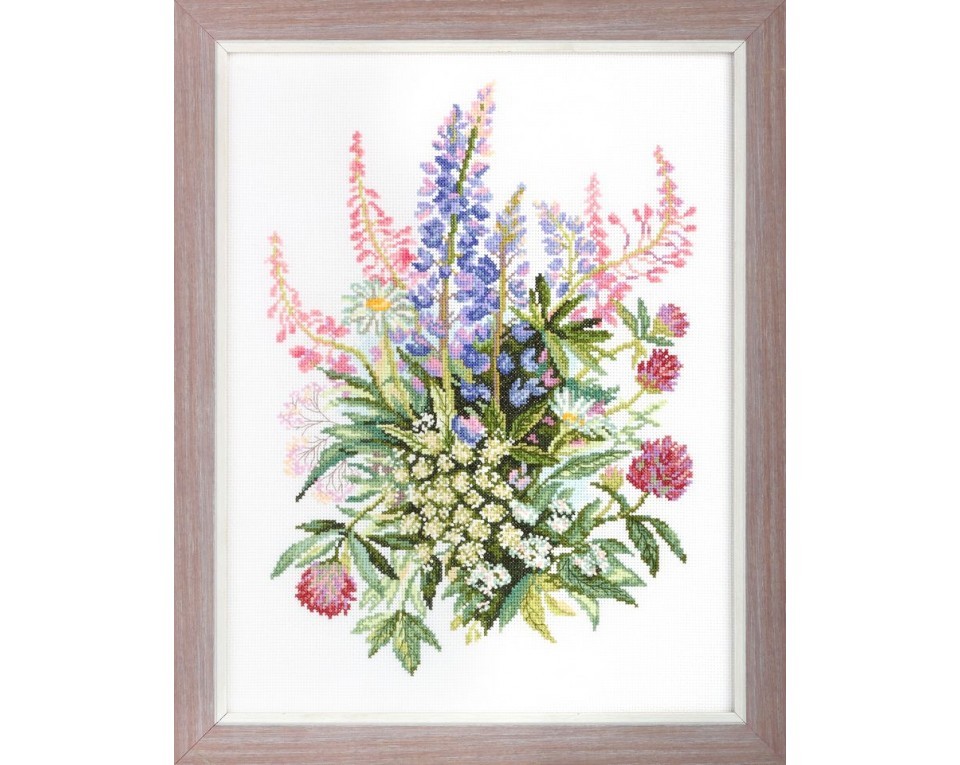Cross-Stitch Kit "Clover and lupines", Article: M300