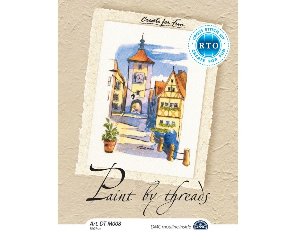 Cross-stitch kits with printed background "Paint by Threads", Article: DT-M008