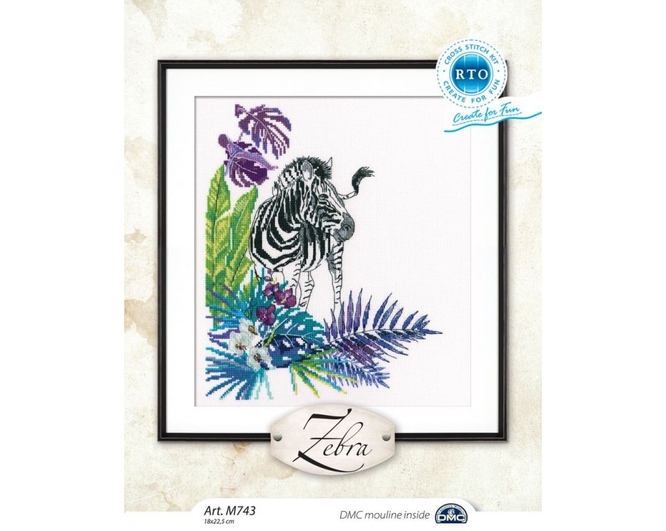 Cross-stitch kit "Zebra", Article: M743
