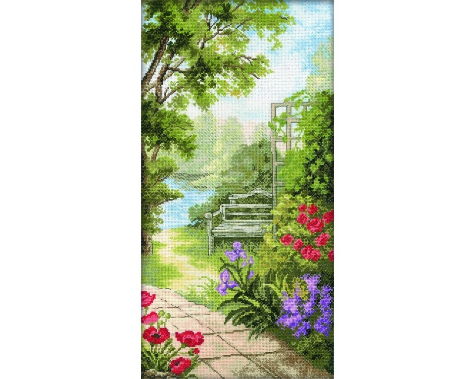 Cross-Stitch Kit "Garden bench", Article: M234